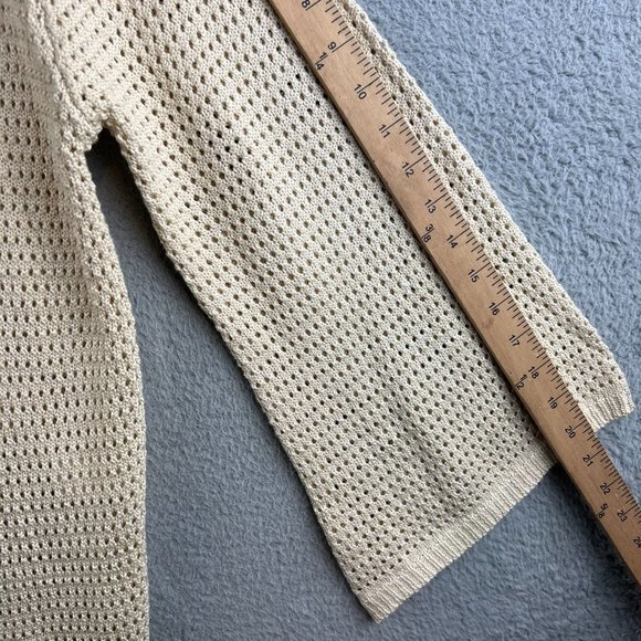 New Elan Natural Crochet Cardigan sweater / crochet pant set size M - Picture 10 of 16